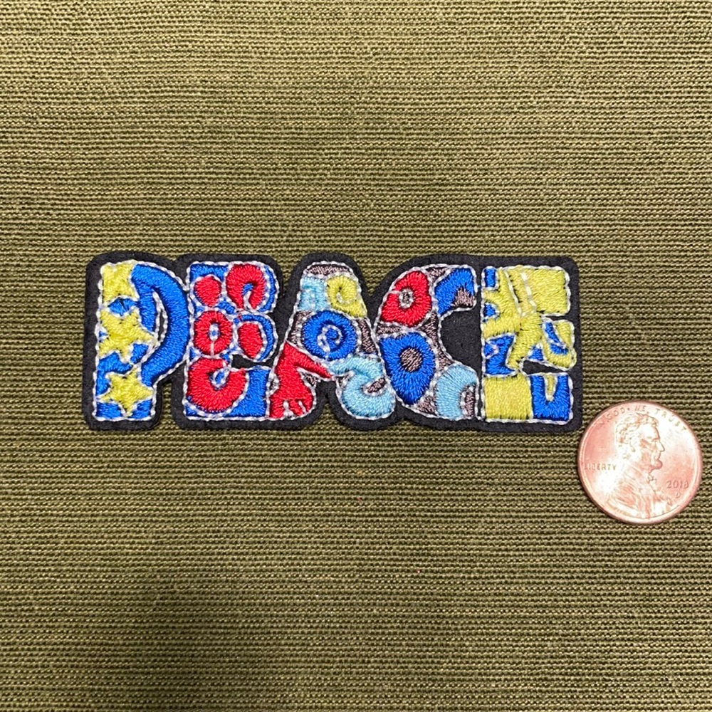 Peace Word Iron On Patch